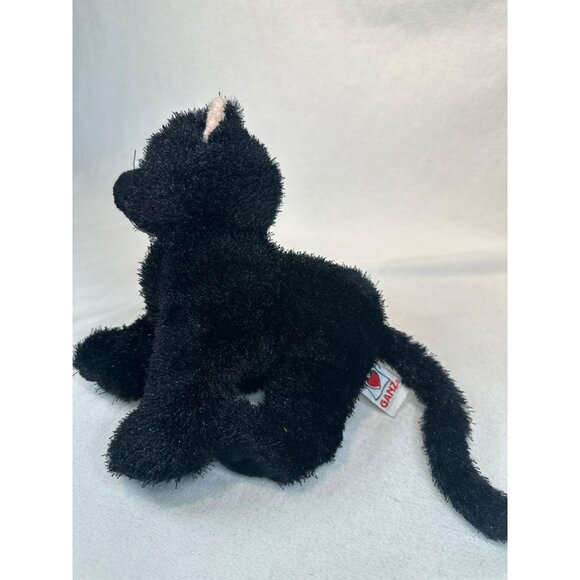 Ganz Webkinz Black Cat Plush Toy With Green Eyes 8” Stuffed Animal Soft - Picture 3 of 6